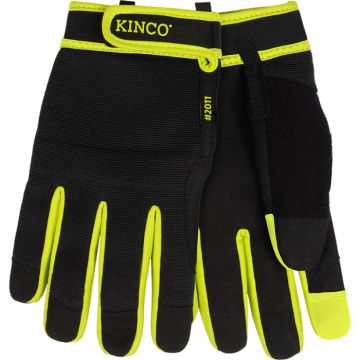 KINCO® KincoPro™ Synthetic with Pull-Strap Men's Gloves Black