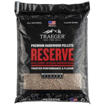 Traeger Wood Pellets, Reserve Premium Hardwood Pellets, 20lbs