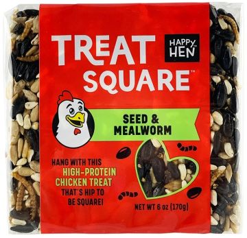 Happy Hen Treat Square, Seed & Mealworm, 6 oz.