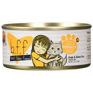 BFF - Tuna & Salmon Soulmates Recipe (in Gelee) Cat Food, 5.5 oz. Can