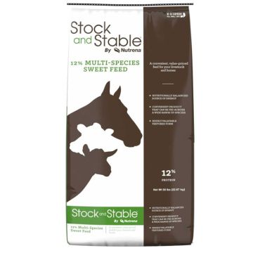 Nutrena Stock & Stable 12% Sweet Multi-Species Feed, 50 lbs