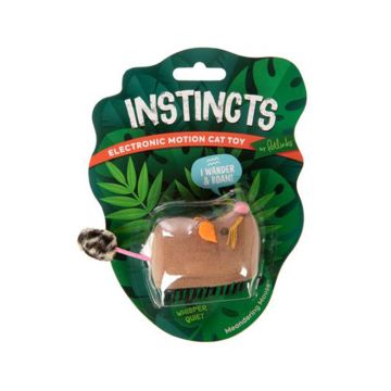SmartyKat Instincts Meandering Mouse Motion Plush Cat Toy, Battery Powered