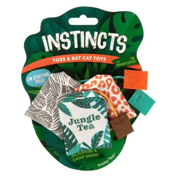 Instincts by SmartyKat 3-Pack HappyNip Tricky Tea Bags Cat Toys, Contains Catnip & Silvervine - Multicolor, 3-Pack