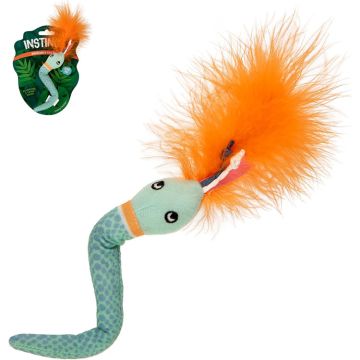 Instincts by SmartyKat HappyNip Tricky Twister Bendable Snake Plush Cat Toy, Contains Catnip & Silvervine - Blue, One Size