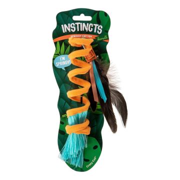 Instincts by SmartyKat Crazy Coil Spring Fringe Cat Toy - Orange, One Size