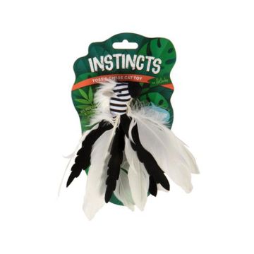 Instincts by Smartykat Zingy Zebra Toss & Chase Happynip Plush Cat Toy