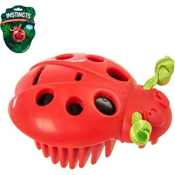 Instincts by SmartyKat Rowdy Rumbler Ladybug Interactive Automatic Cat Toy, Battery-Powered - Red, One Size