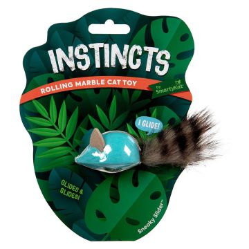 Instincts by SmartyKat Sneaky Slider Rolling Interactive Cat Toy - Blue, One Size