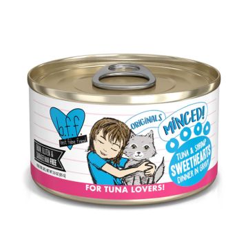 Weruva BFF Originals "Sweethearts" Grain-Free Minced Tuna & Shrimp in Gravy Can 3oz