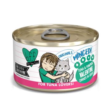 Weruva BFF Originals "Valentine" Grain-Free Minced Tuna & Pumpkin in Gravy Can 3oz