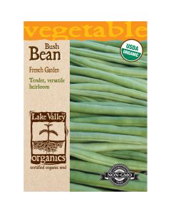 Phaseolus, String Beans (Bush) 'French Garden' Organic Heirloom