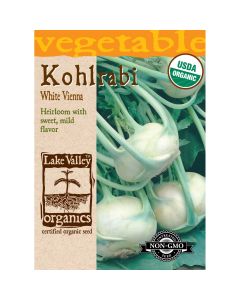 Brassica, Kohlrabi 'Early White Vienna' Organic Heirloom