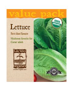 Lactuca, Romaine Lettuce 'Parris Island' Organic Heirloom Value Pack