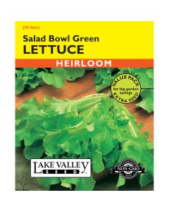 Lactuca, Loose-Leaf Lettuce 'Salad Bowl Green' Heirloom Value Pack