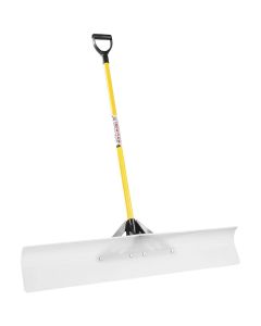 THE SNOWPLOW "The Original Snow Pusher" with D-Grip 48IN Poly-Blade 47.5IN Metal Handle