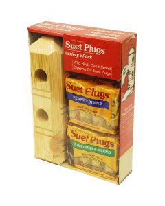 Wildlife Sciences, Suet Plugs Variety Pack with Suet Plug Feeder